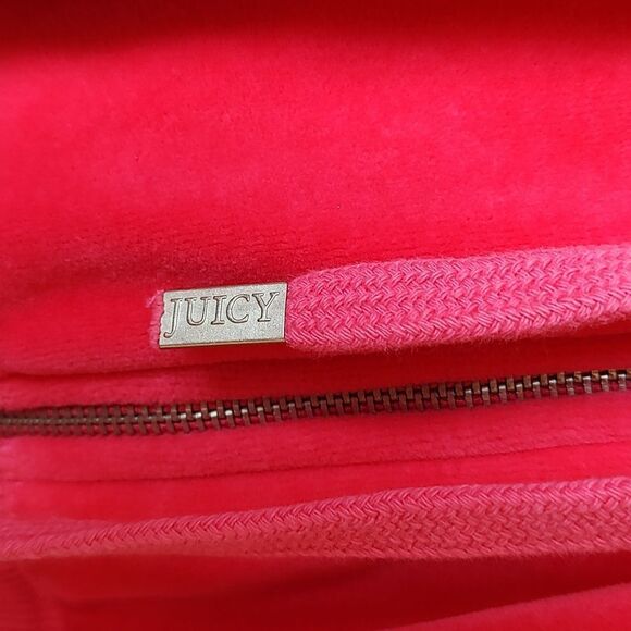 Juicy Couture Hot Pink Velour Full Zip Hoodie Drawstring Waist Jacket Size M - Picture 7 of 12